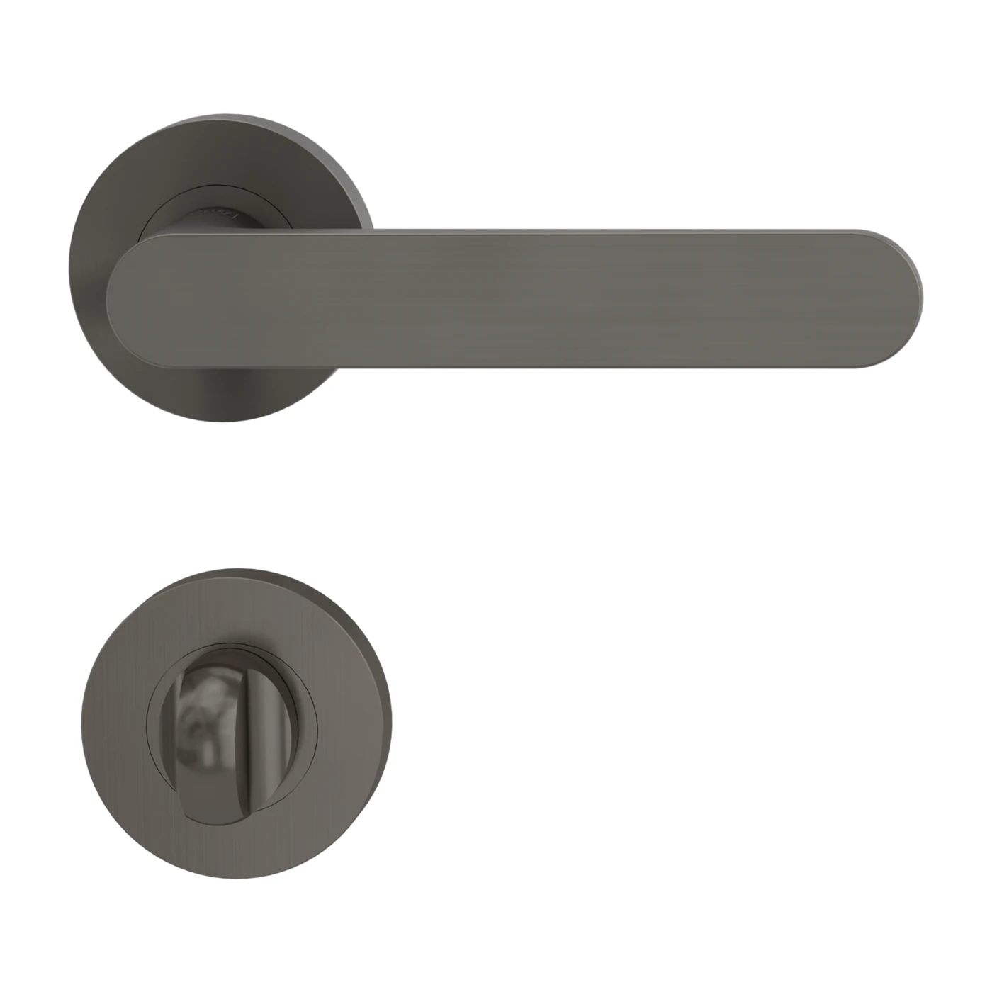 Griffwerk AVUS - Oberfläche: Kaschmirgrau, Rosettenform: Rund, Verriegelung: WC
