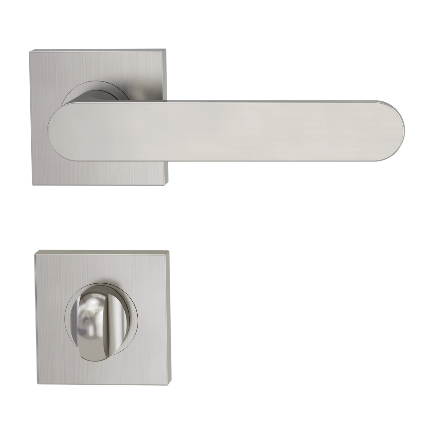 Griffwerk AVUS - Oberfläche: Samtgrau, Rosettenform: Eckig, Verriegelung: WC
