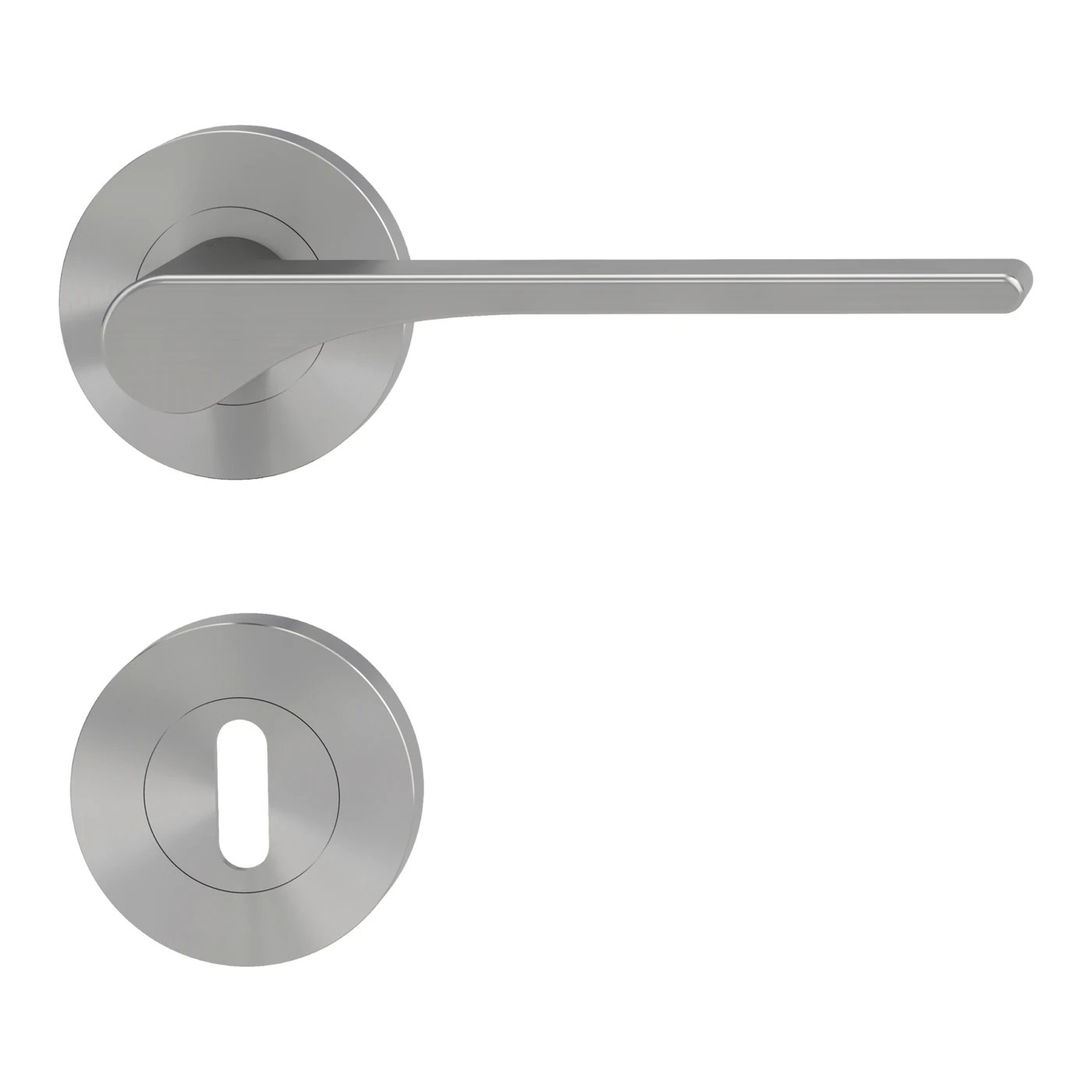 [260100122] Griffwerk sieger design LEAF LIGHT (Samtgrau, Rund, Buntbart)