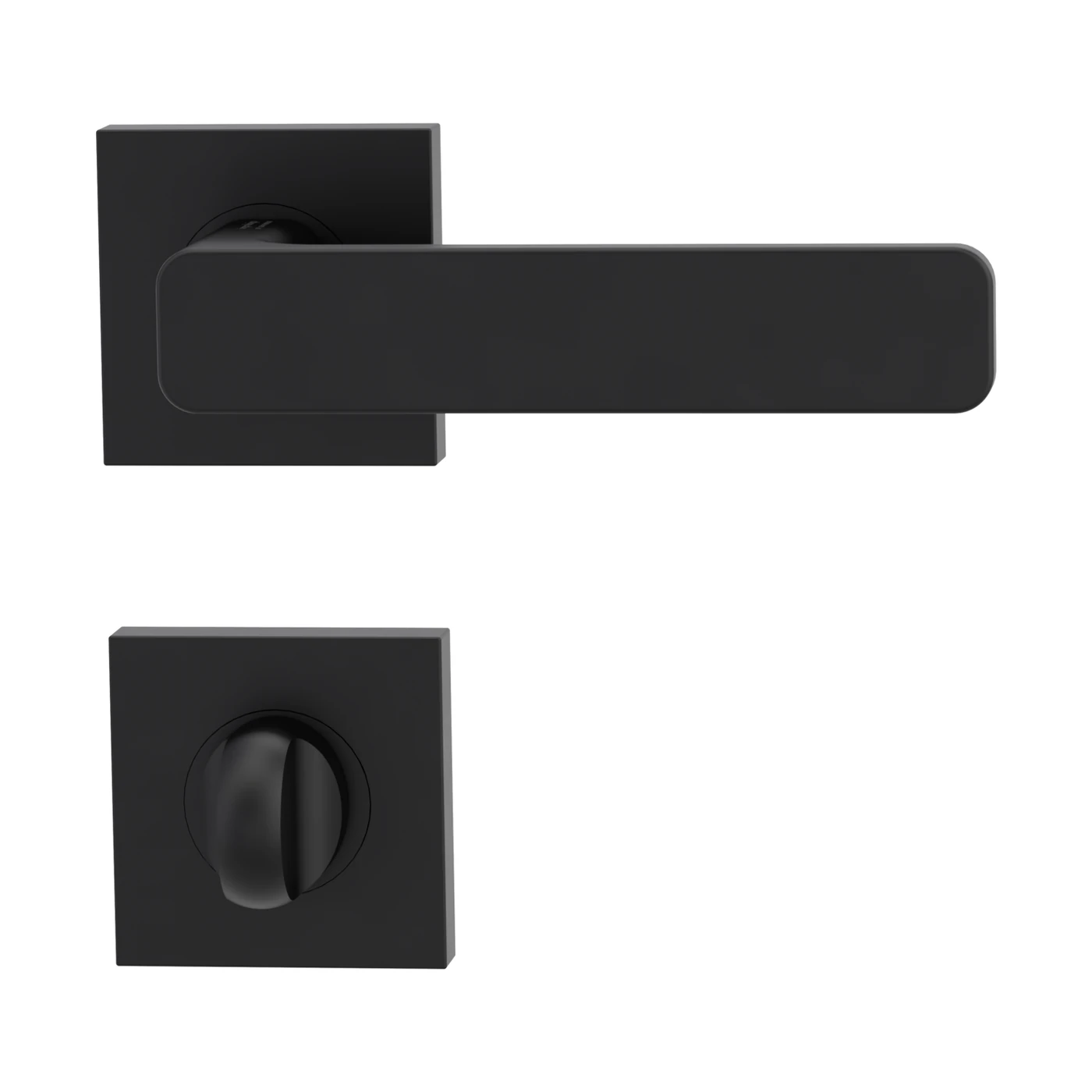 Griffwerk sieger design MINIMAL MODERN - Oberfläche: Graphitschwarz, Rosettenform: Eckig, Verriegelung: WC