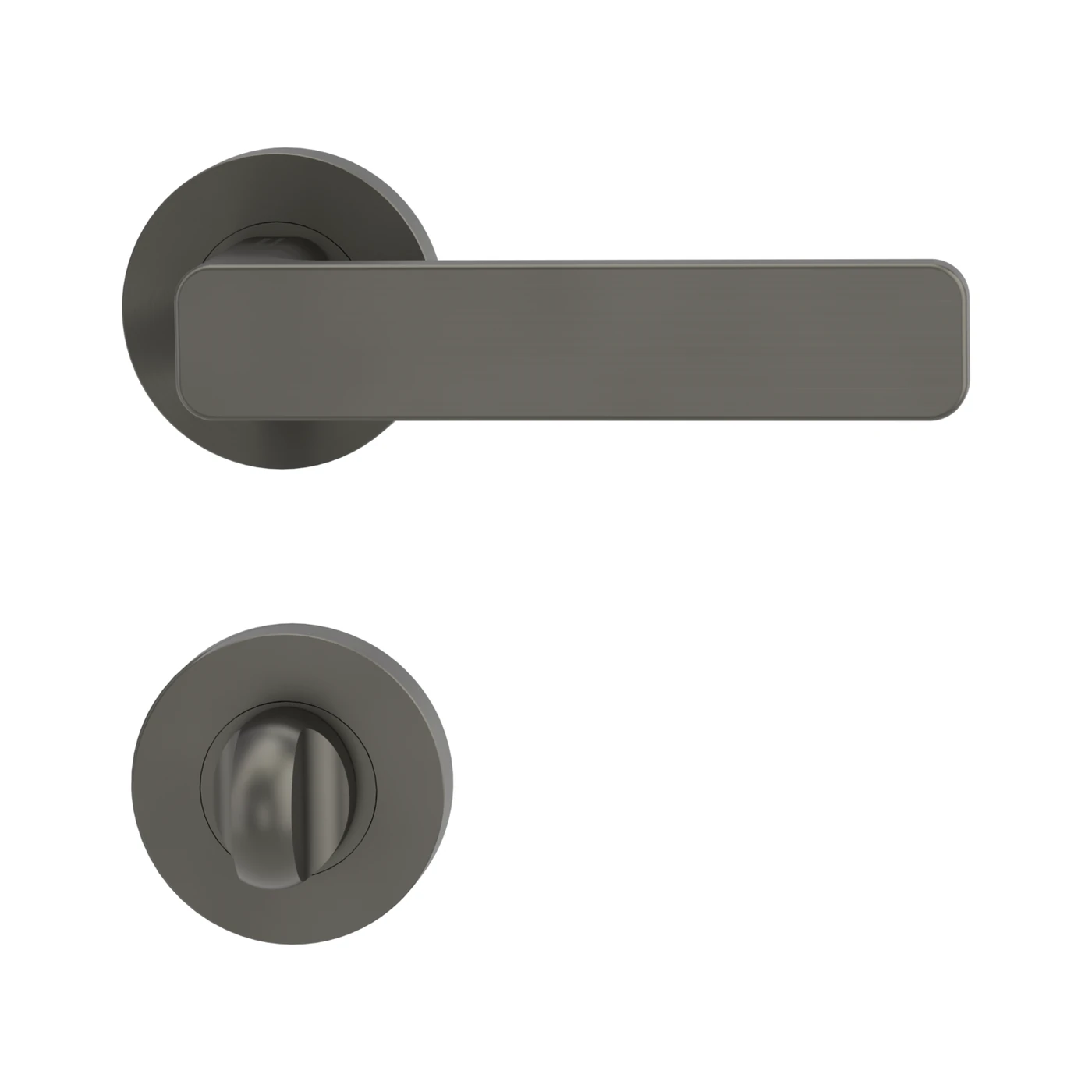 Griffwerk sieger design MINIMAL MODERN - Oberfläche: Kaschmirgrau, Rosettenform: Rund, Verriegelung: WC
