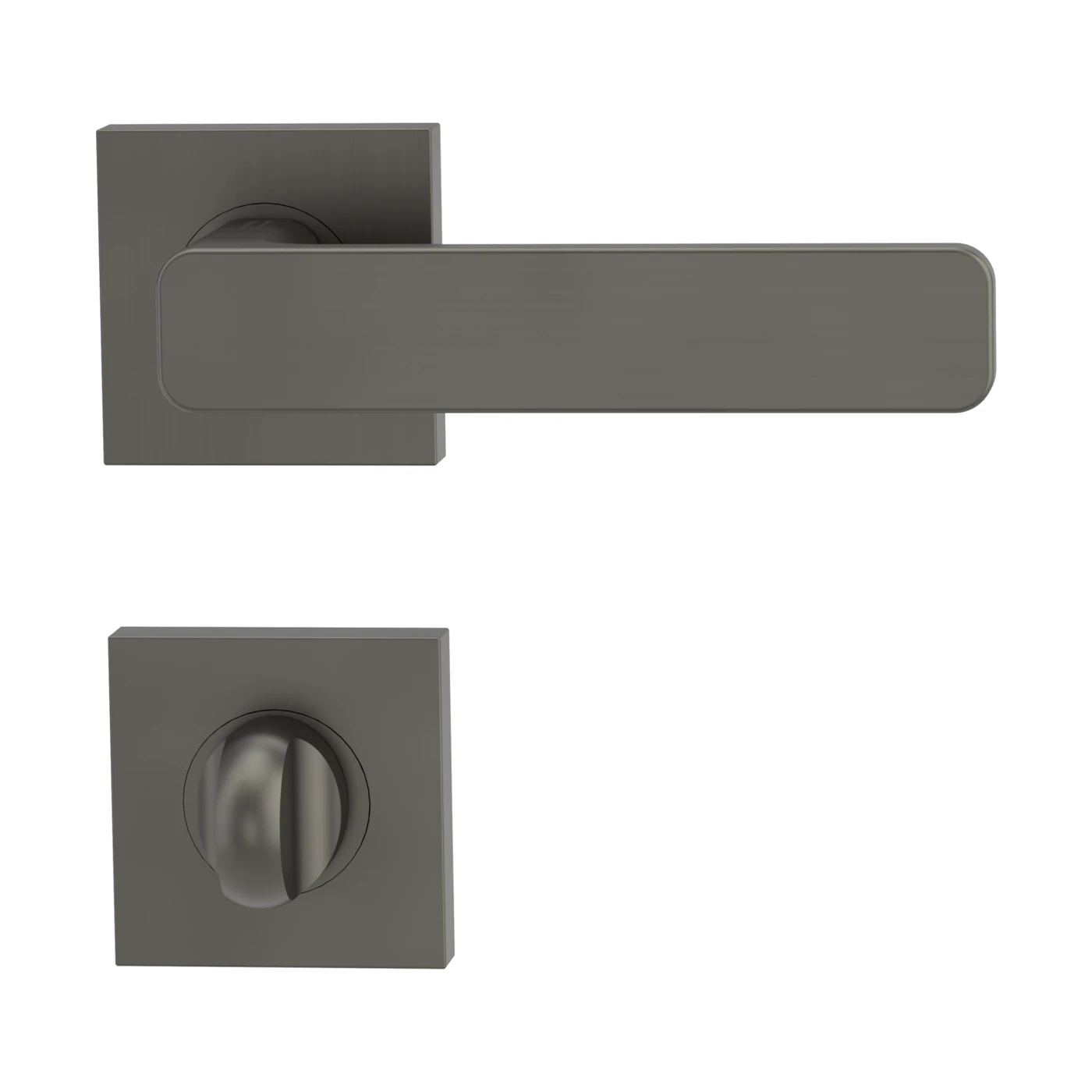 Griffwerk sieger design MINIMAL MODERN - Oberfläche: Kaschmirgrau, Rosettenform: Eckig, Verriegelung: WC