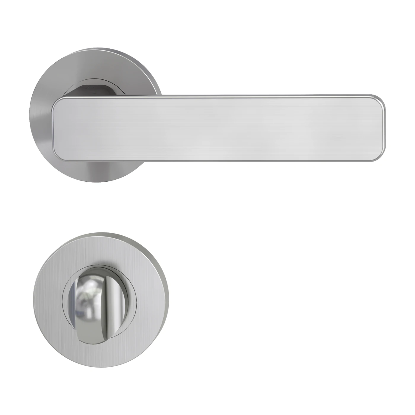 Griffwerk sieger design MINIMAL MODERN - Oberfläche: Samtgrau, Rosettenform: Rund, Verriegelung: WC