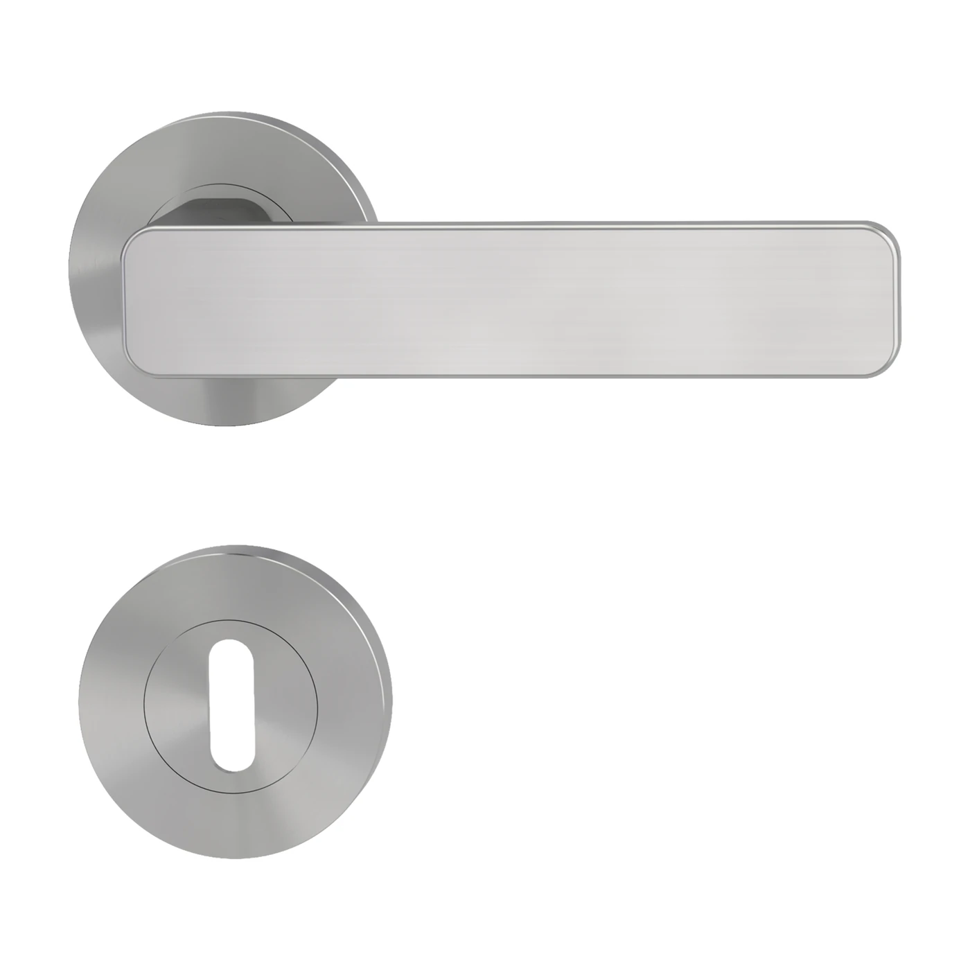 Griffwerk sieger design MINIMAL MODERN - Oberfläche: Samtgrau, Rosettenform: Rund, Verriegelung: Buntbart