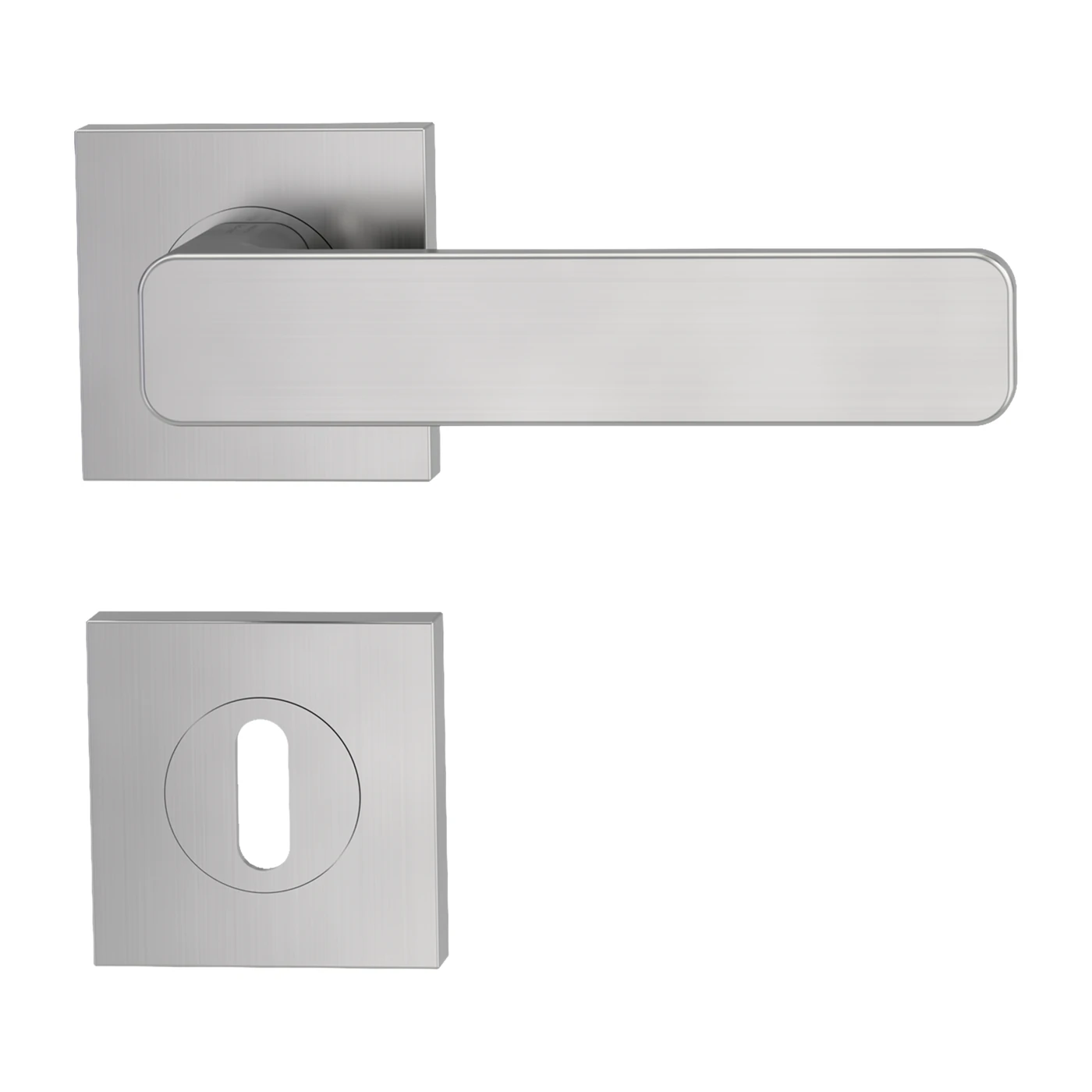 Griffwerk sieger design MINIMAL MODERN - Oberfläche: Samtgrau, Rosettenform: Eckig, Verriegelung: Buntbart