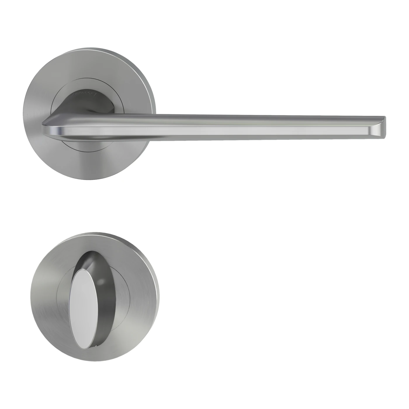 Griffwerk REMOTE - Oberfläche: Samtgrau, Rosettenform: Rund, Verriegelung: WC