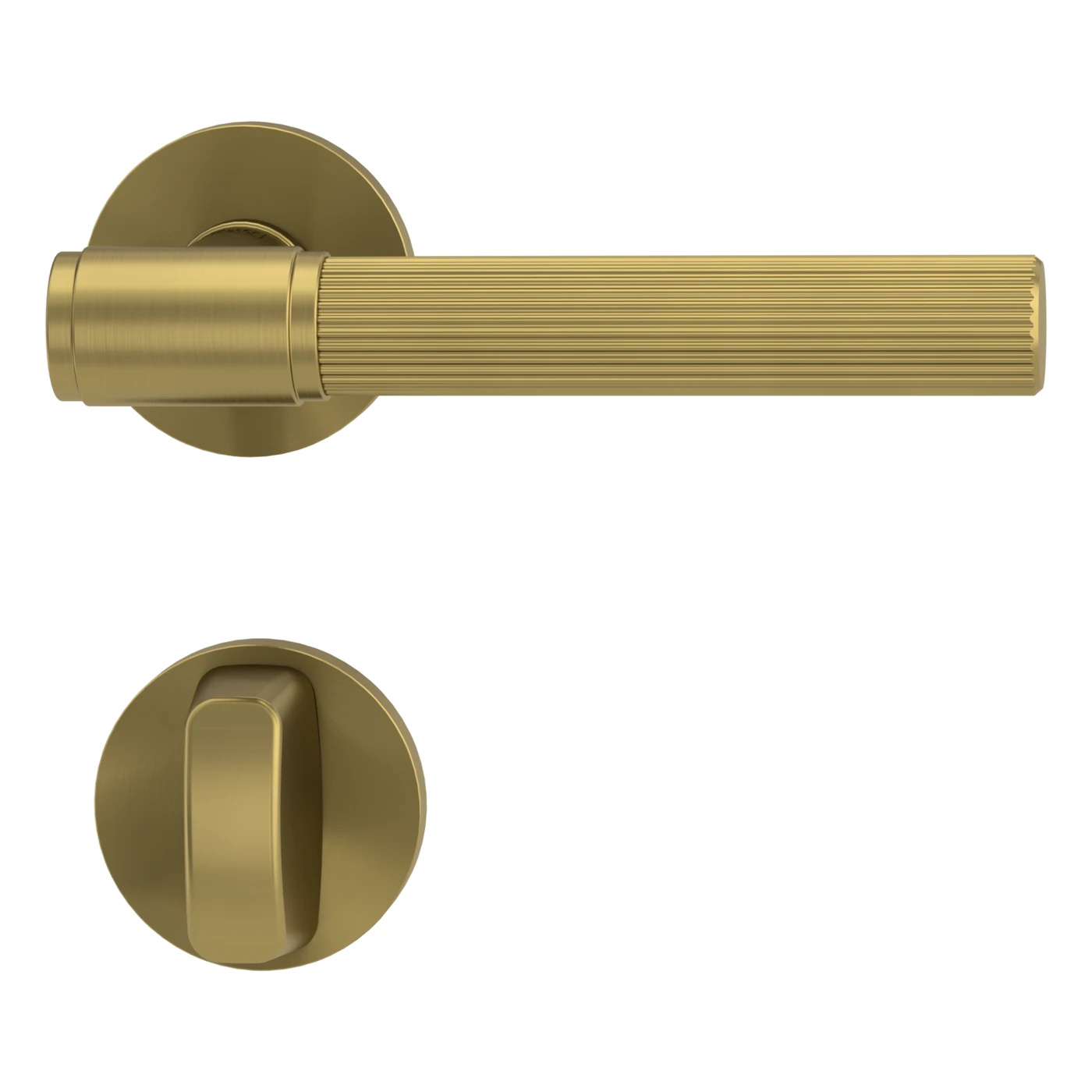 Griffwerk VAYA 136 ARIS fast2fix - Oberfläche: Gold matt, Rosettenform: Rund, Verriegelung: WC