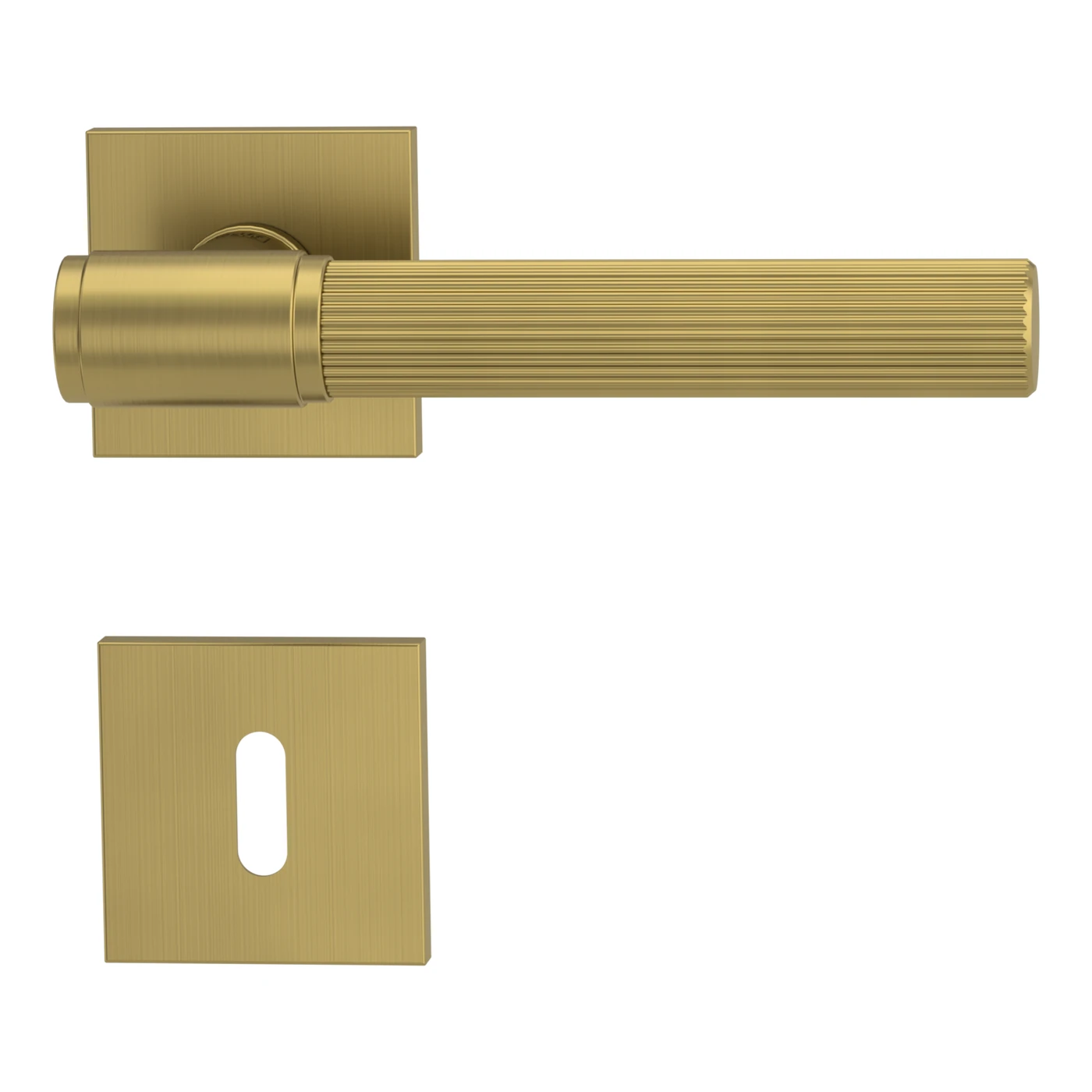 Griffwerk VAYA 136 ARIS fast2fix - Oberfläche: Gold matt, Rosettenform: Eckig, Verriegelung: Buntbart