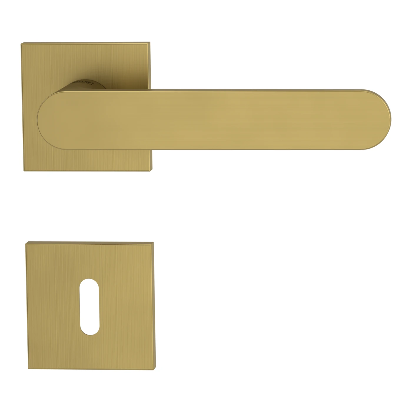 Griffwerk VAYA 291 AVUS fast2fix - Oberfläche: Gold matt, Rosettenform: Eckig, Verriegelung: Buntbart