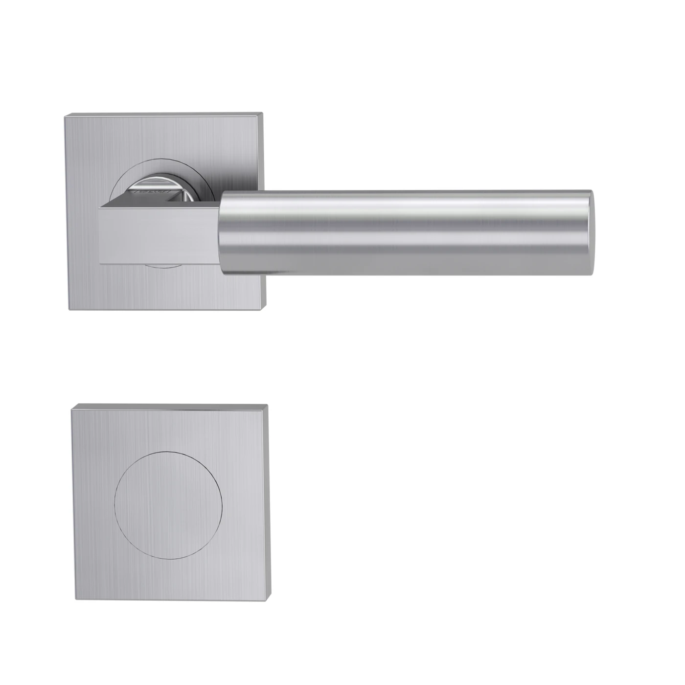 Griffwerk METRICO PROFESSIONAL - Oberfläche: Edelstahl matt, Rosettenform: Eckig, Verriegelung: Blind, Ausführung: GK4