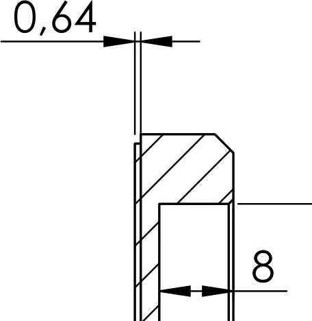 Technische Zeichnung [491010111] Griffwerk Griffmuschel CIRCLE (Alu EV1)