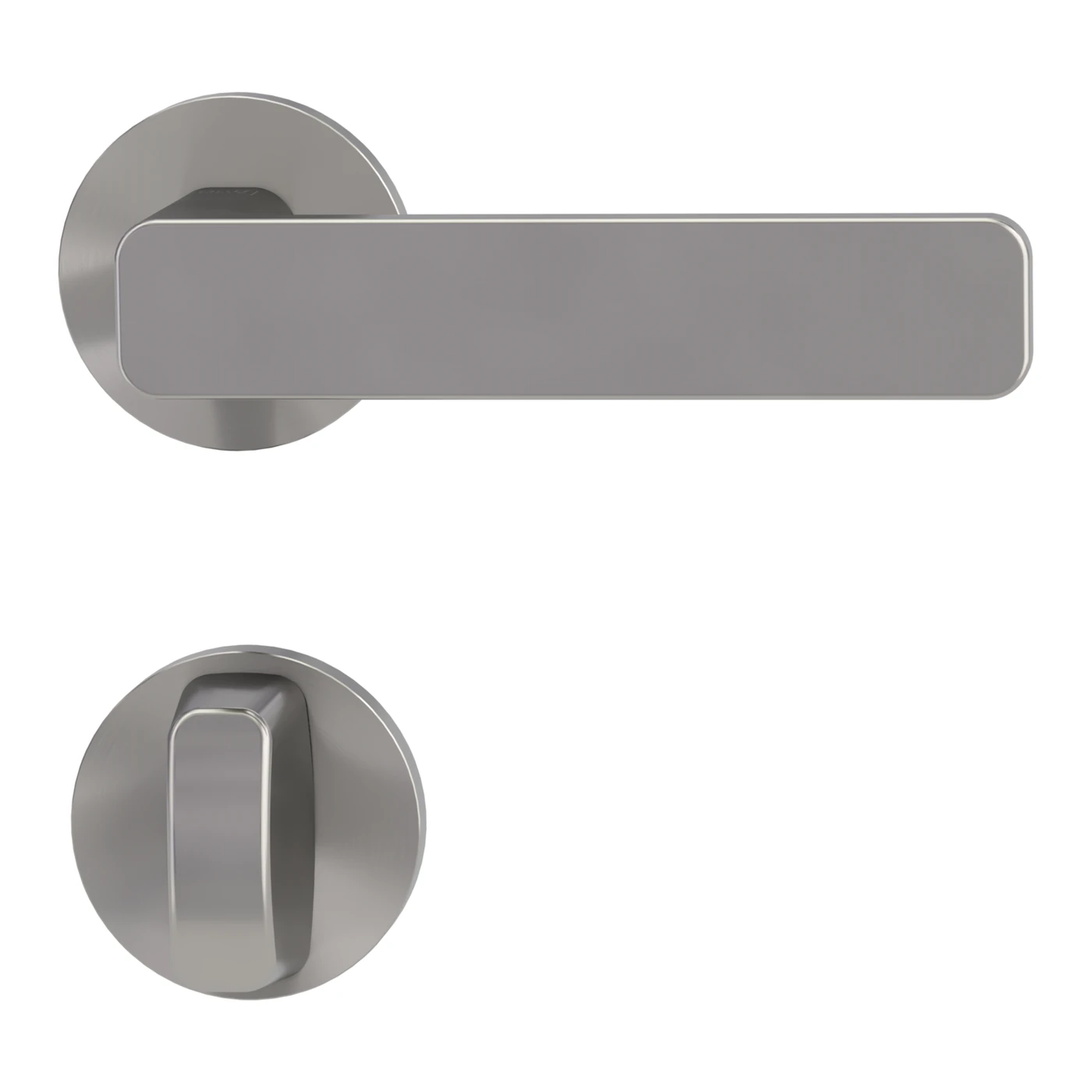 Griffwerk VAYA 265 MINIMAL MODERN fast2fix - Rosettenform: Rund, Verriegelung: WC, Oberfläche: Samtgrau