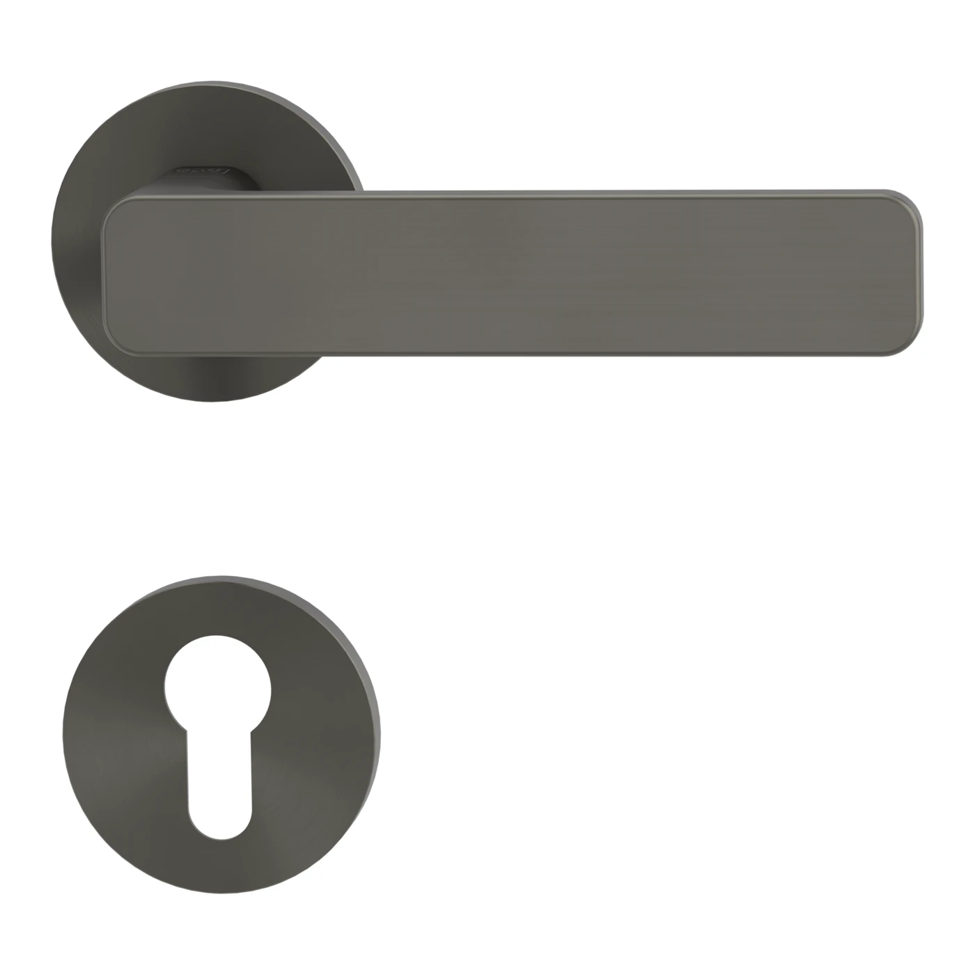 Griffwerk VAYA 265 MINIMAL MODERN fast2fix - Rosettenform: Rund, Verriegelung: Profilzylinder, Oberfläche: Kaschmirgrau