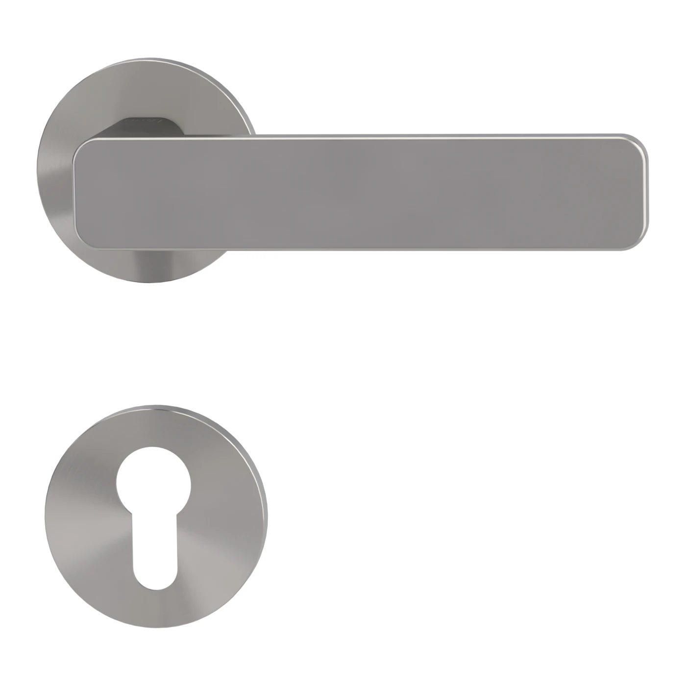 Griffwerk VAYA 265 MINIMAL MODERN fast2fix - Rosettenform: Rund, Verriegelung: Profilzylinder, Oberfläche: Samtgrau