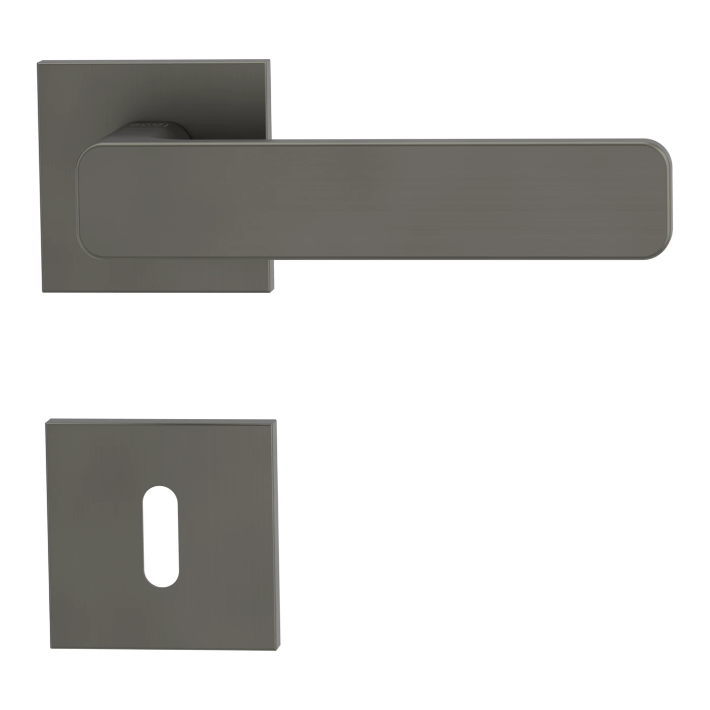 Griffwerk VAYA 265 MINIMAL MODERN fast2fix - Rosettenform: Eckig, Verriegelung: Buntbart, Oberfläche: Kaschmirgrau
