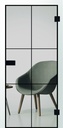 Erkelenz Glasschiebetür Cubus 5 Black Line (Weißglas, 810 x 2058 mm)