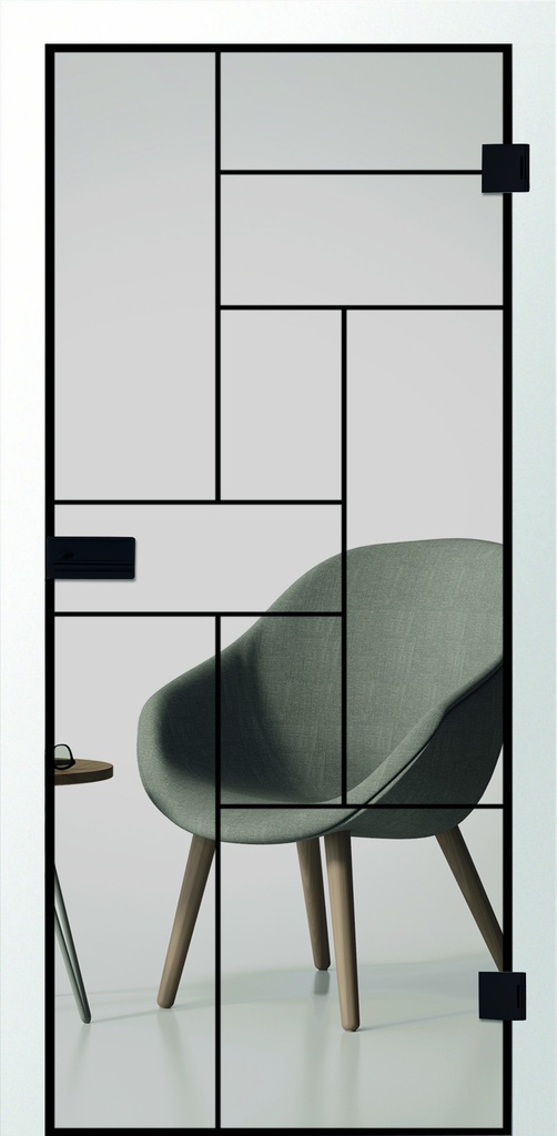 Erkelenz Glasschiebetür Cubus 8 Black Line