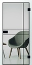 Erkelenz Glasschiebetür Cubus 9 Black Line (Weißglas, 810 x 2058 mm)