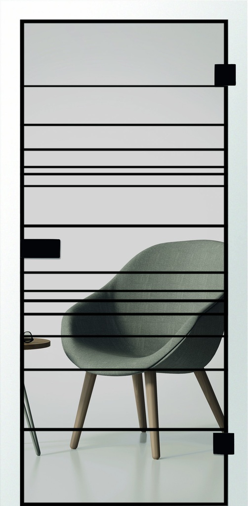 Erkelenz Glasschiebetür Cubus 12 Black Line