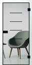 Erkelenz Glasschiebetür Cubus 14 Black Line (Weißglas, 810 x 2058 mm)