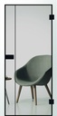 Erkelenz Glasschiebetür Cubus 16 Black Line (Softweiß, 935 x 2058 mm)