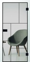 Erkelenz Glasschiebetür Cubus 25 Black Line (Softweiß, 935 x 2058 mm)