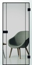 Erkelenz Glasschiebetür Cubus 32 Black Line (Weißglas, 810 x 2058 mm)