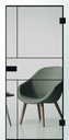 Erkelenz Glasschiebetür Cubus 35 Black Line (Softweiß, 935 x 2058 mm)