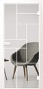 Erkelenz Glastür Cubus 8 White Line (Darkgrey, 709 x 1972 mm, Links)