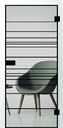 Erkelenz Glastür Cubus 12 Black Line (Weißglas, 709 x 1972 mm, Links)