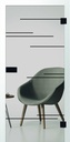 Erkelenz Glastür Cubus 21 Black Line (Grey, 709 x 1972 mm, Links)