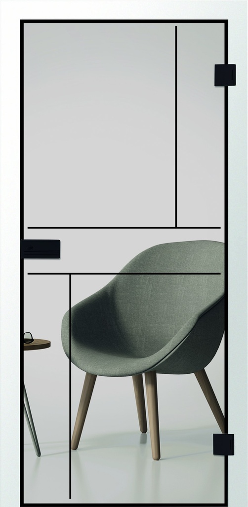 Erkelenz Glastür Cubus 22 Black Line