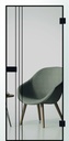 Erkelenz Glastür Cubus 26 Black Line (Weißglas, 709 x 1972 mm, Links)