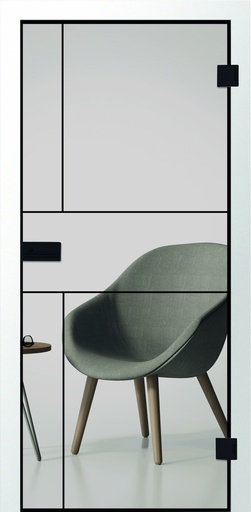Erkelenz Glastür Cubus 35 Black Line