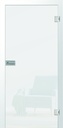 Erkelenz Glasschiebetür vollflächig matt (935 x 2183 mm, Softweiß, ohne)