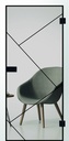 Erkelenz Glasschiebetür Cubus 11 Black Line (Softweiß, 935 x 2183 mm)