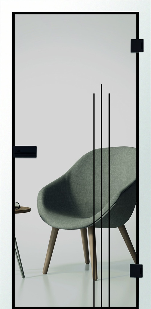 Erkelenz Glasschiebetür Cubus 13 Black Line