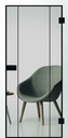 Erkelenz Glasschiebetür Cubus 15 Black Line (Extra Weiß, 935 x 2183 mm)