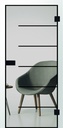 Erkelenz Glasschiebetür Cubus 18 Black Line (Extra Weiß, 935 x 2183 mm)