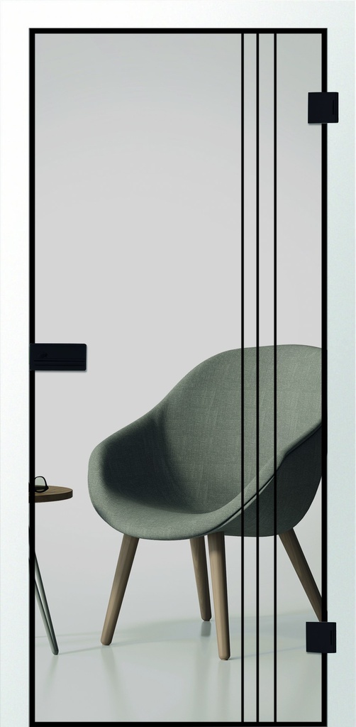 Erkelenz Glasschiebetür Cubus 27 Black Line