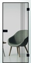 Erkelenz Glasschiebetür Cubus 27 Black Line (Extra Weiß, 810 x 2183 mm)
