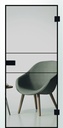 Erkelenz Glasschiebetür Cubus 29 Black Line (Softweiß, 935 x 2183 mm)
