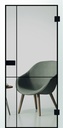 Erkelenz Glasschiebetür Cubus 6 Black Line (Weißglas, 935 x 2183 mm)