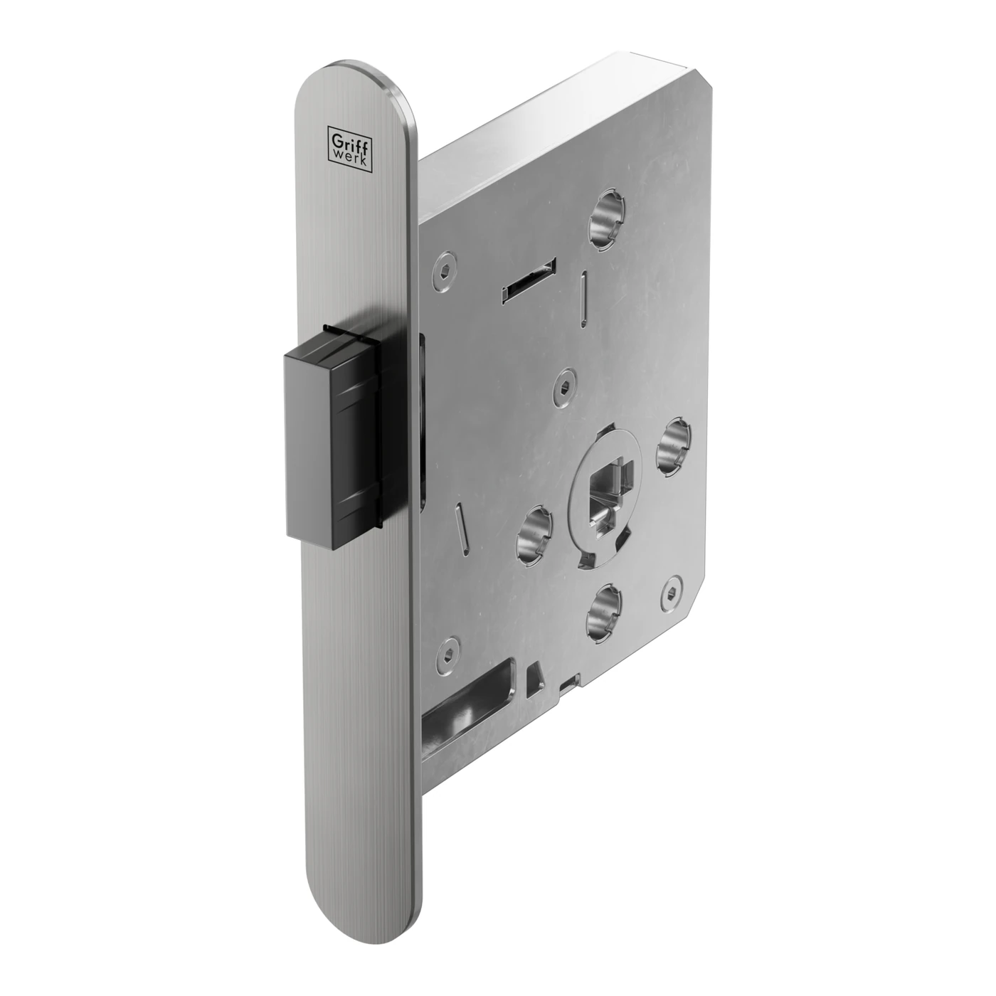 Griffwerk UVERO 301 Design-Schloss S - Oberfläche: Samtgrau, DIN: Beidseitig, Fallentyp: Magnetfalle