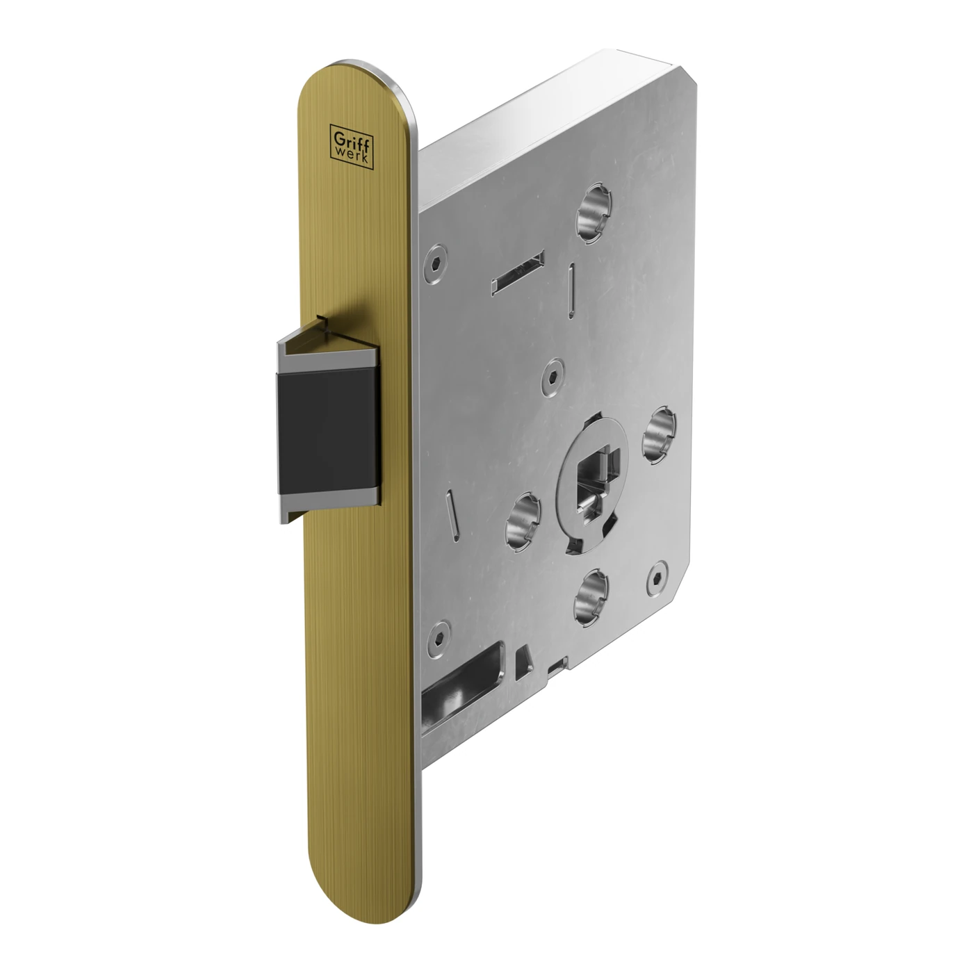 Griffwerk UVERO 301 Design-Schloss S - Oberfläche: Gold matt, DIN: Links, Fallentyp: Flüsterfalle