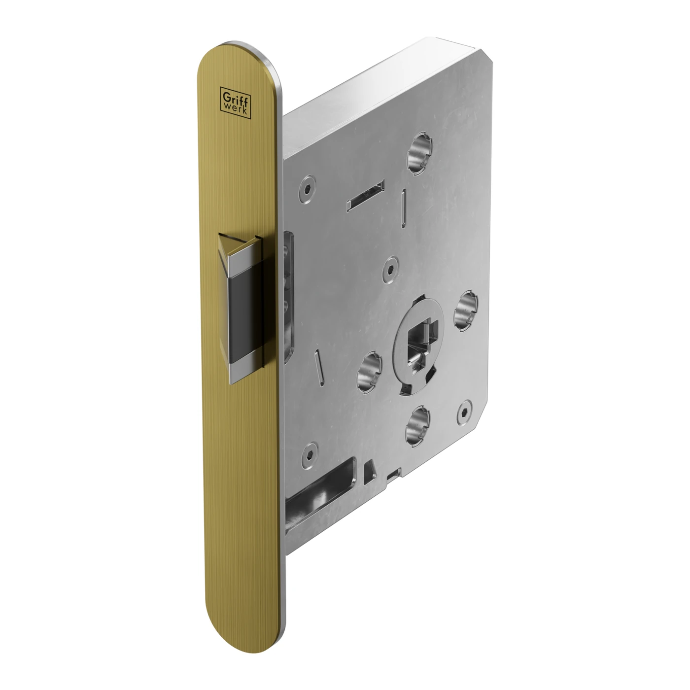Griffwerk UVERO 301 Design-Schloss S - Oberfläche: Gold matt, DIN: Rechts, Fallentyp: Flüsterfalle