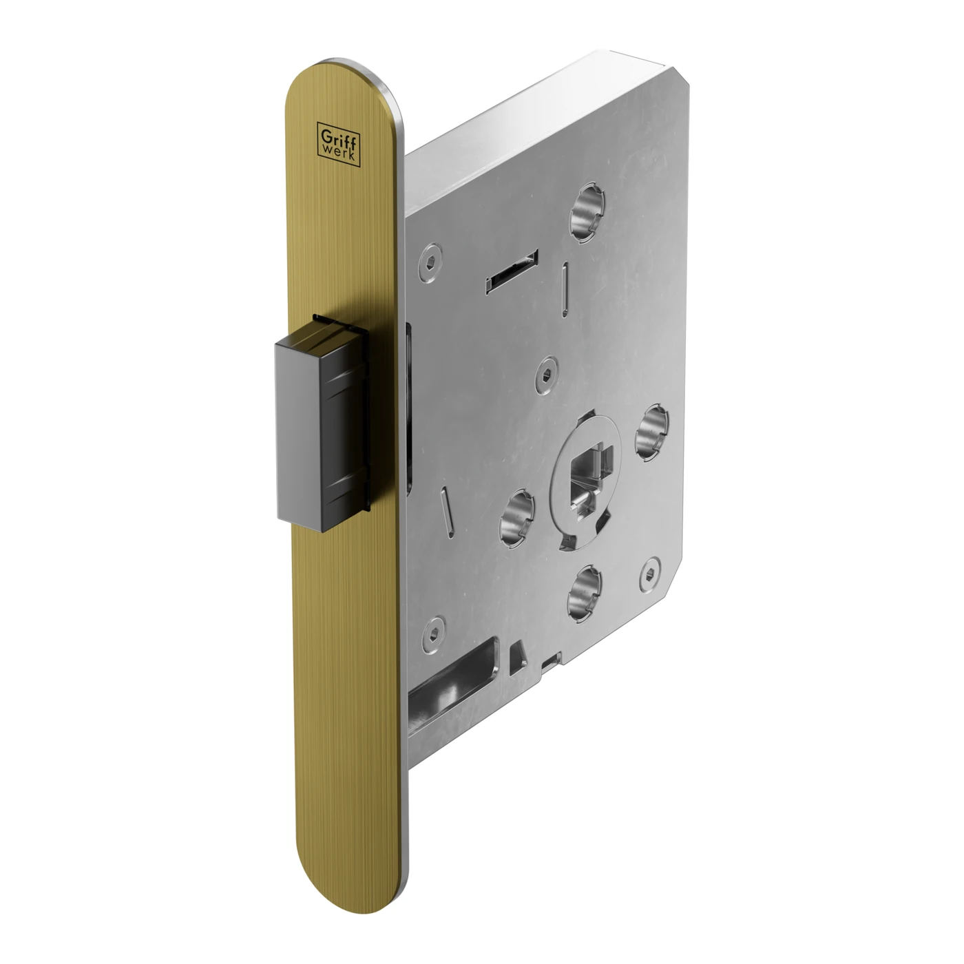 Griffwerk UVERO 301 Design-Schloss S - Oberfläche: Gold matt, DIN: Beidseitig, Fallentyp: Magnetfalle