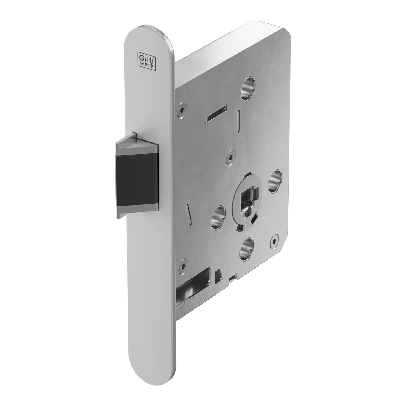 Griffwerk UVERO 301 Design-Schloss S - Oberfläche: Seidenweiß, DIN: Links, Fallentyp: Flüsterfalle