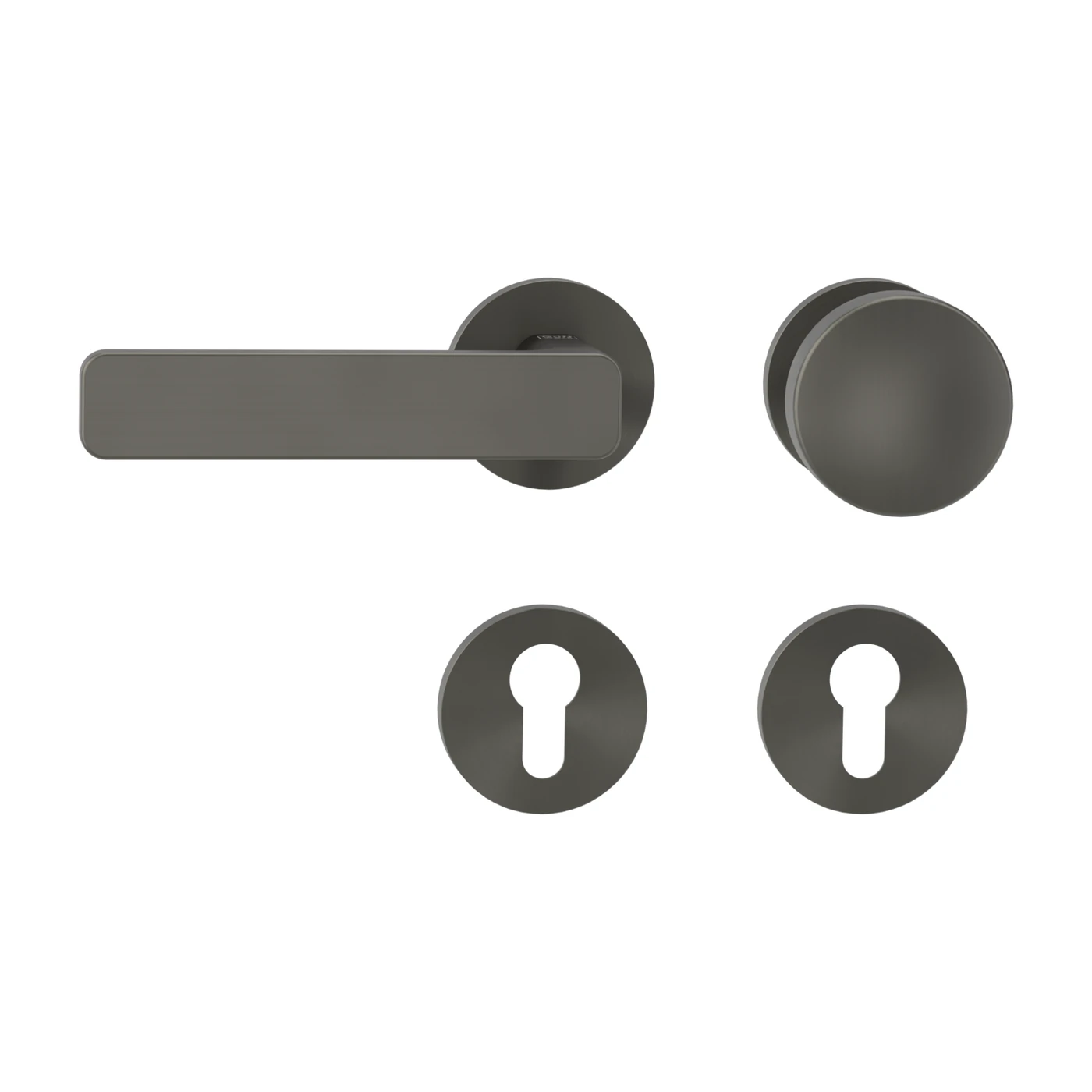[265910527] Griffwerk Wechselgarnitur VAYA 265 MINIMAL MODERN fast2fix (Kaschmirgrau, Links, Rund)