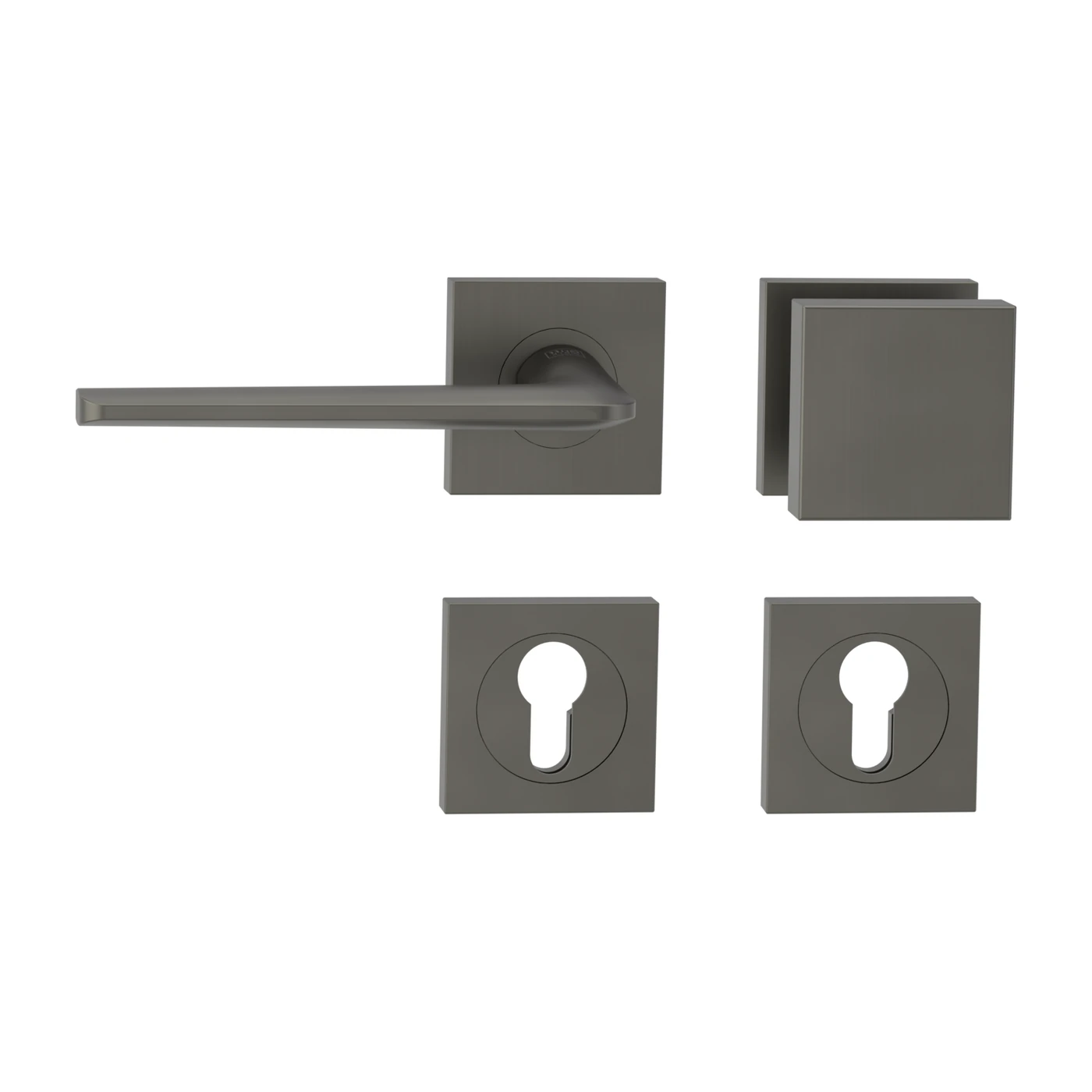 [288020527] Griffwerk Wechselgarnitur REMOTE (Kaschmirgrau, Links, Eckig)